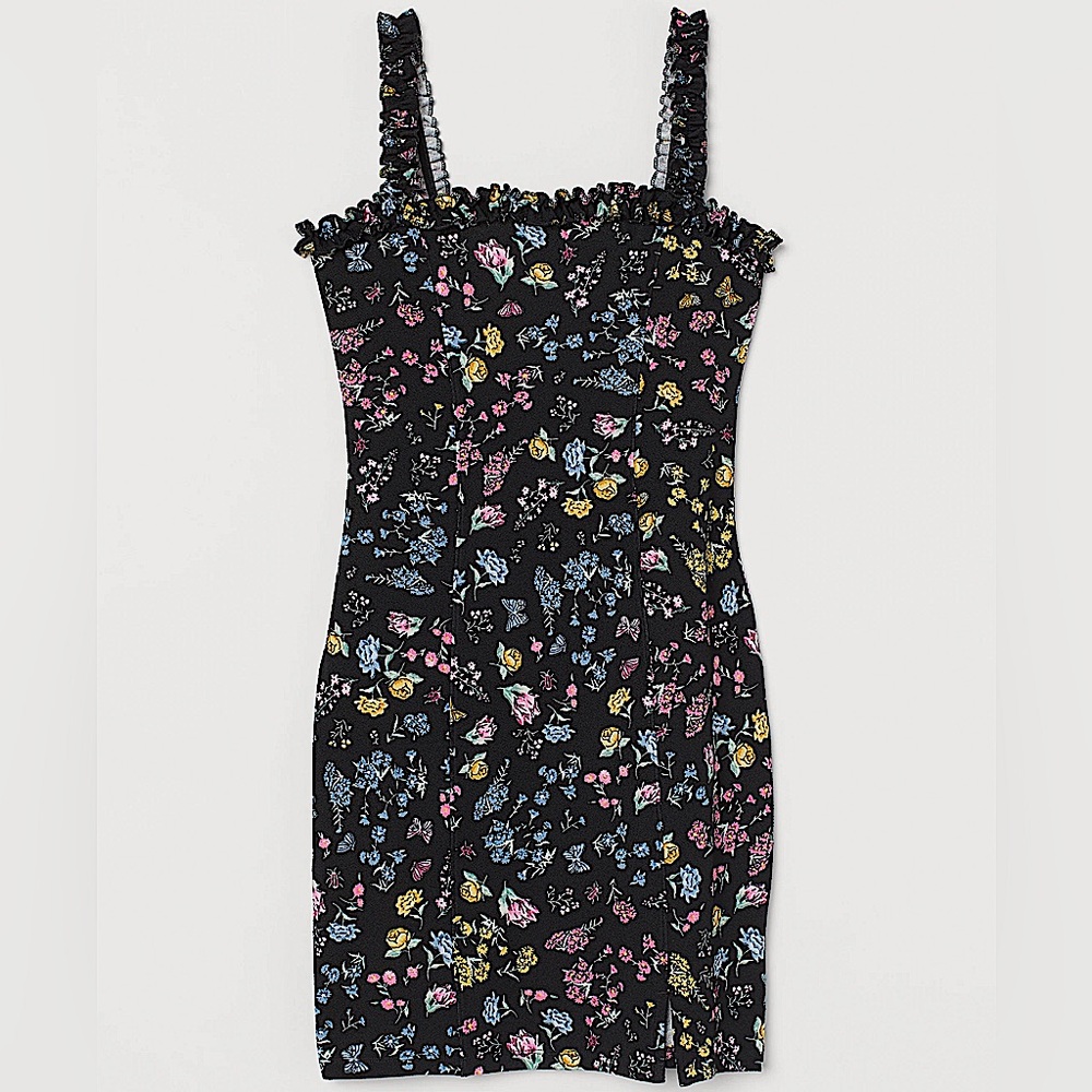 *NEW* H&M Floral Body-Con Dress